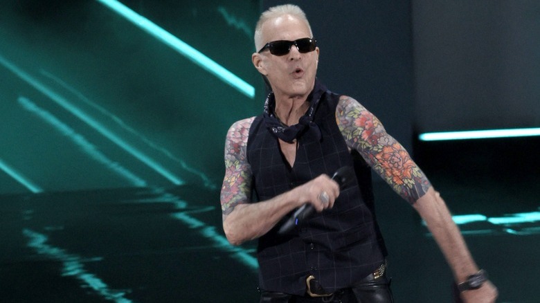 David Lee Roth sunglasses performing onstage