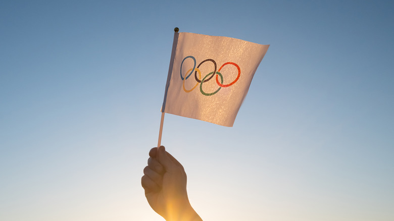 The Olympics flag