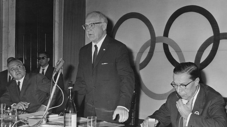 Avery Brundage at IOC meeting