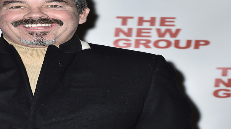 Duncan Sheik smiling at theater red carpet event