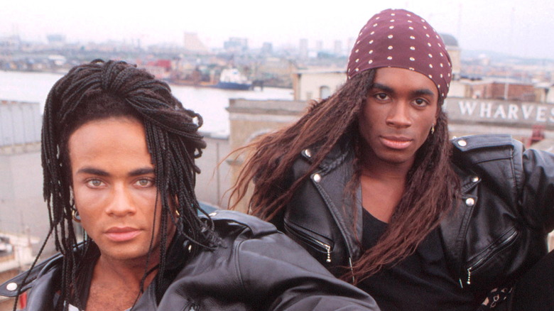 Milli Vanilli dreadlocks on rooftop