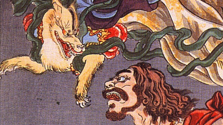 Prince Hanzoku terrorised by a nine-tailed fox