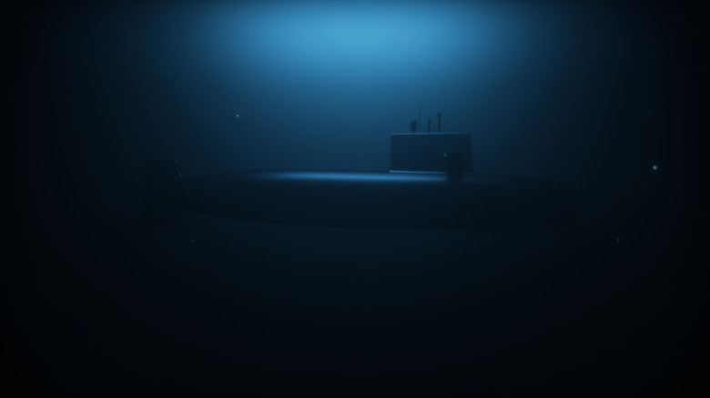 submarine underwater deep blue