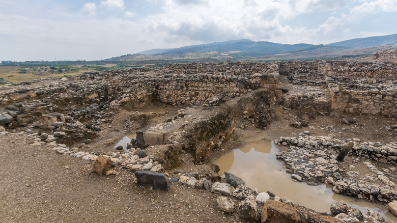 Ruined walls of Hazor, Israel