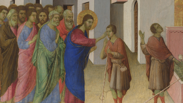Jesus heals the blind man
