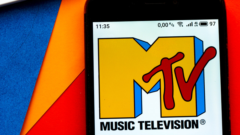 MTV logo on smartphone