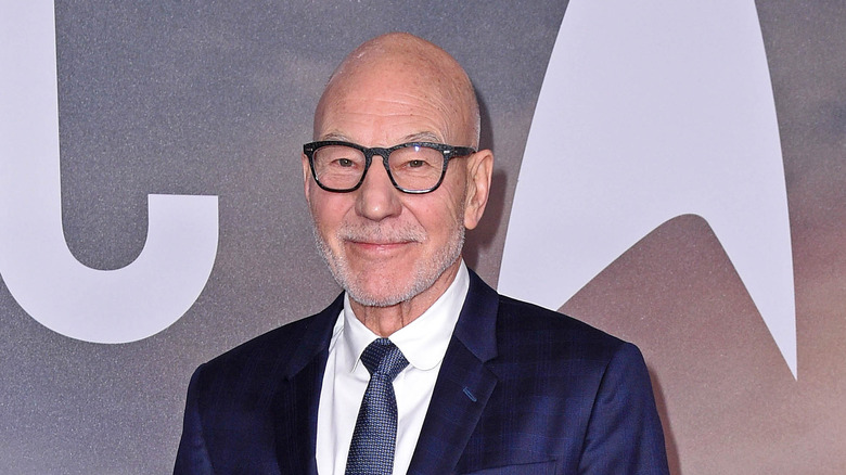 Patrick Stewart blue suit