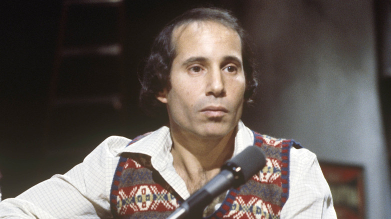 Paul Simon performing on Saturday Night Live