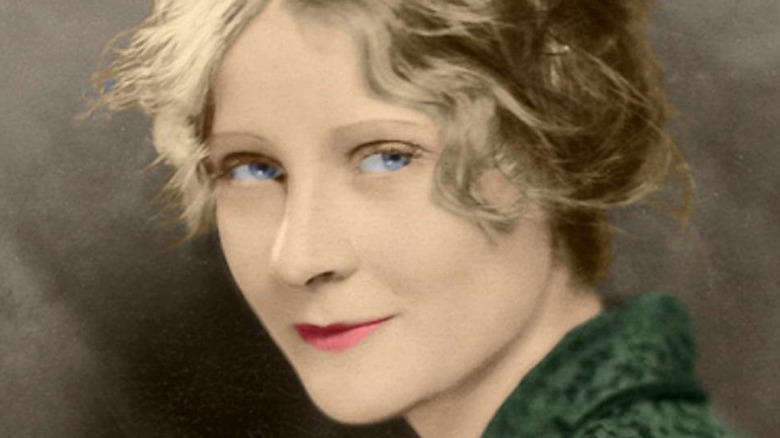 Peg Entwistle in colorized photo