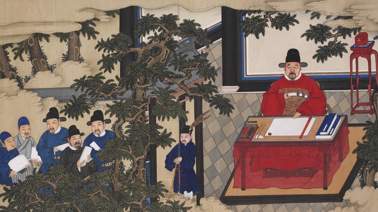 Ming dynasty ink and watercolor painting