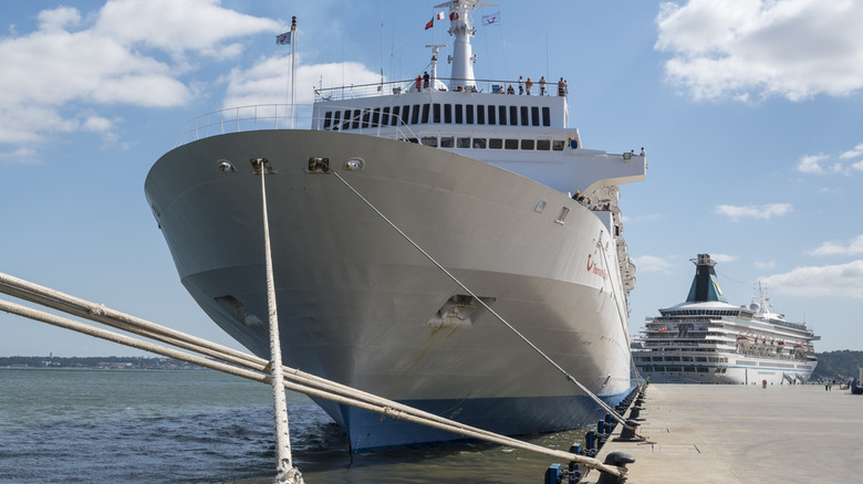 Thomson cruise ship docked