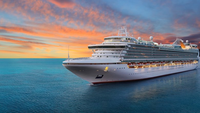 Cruise ship on the open sea