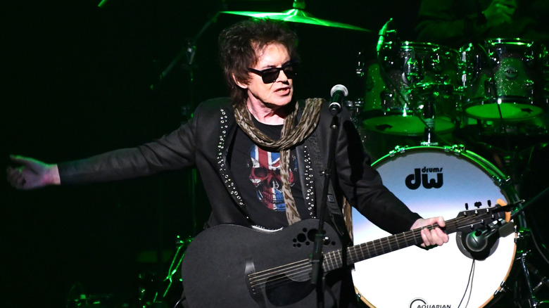 Pete Byrne performing on stage