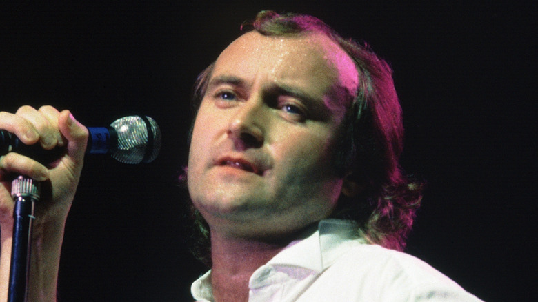Phil Collins on stage in the late 1980s