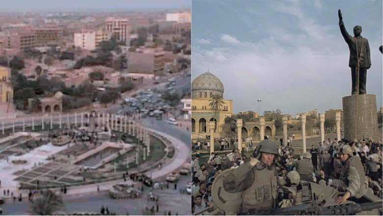 fall of saddam statue