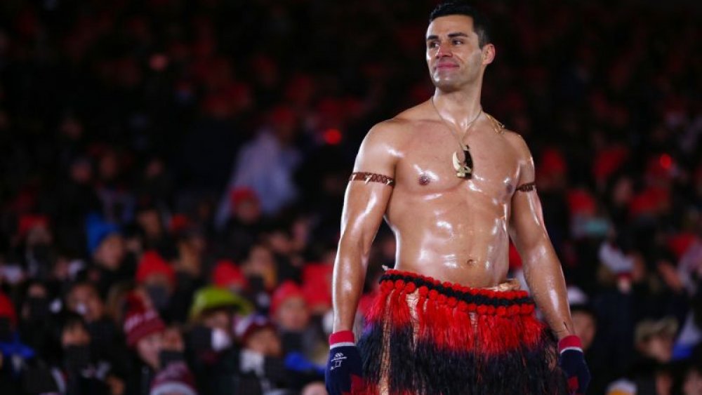 Pita Taufatofua at the 2016 Summer Olympics in Rio