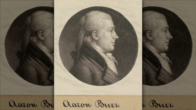 Portrait of Aaron Burr in profile