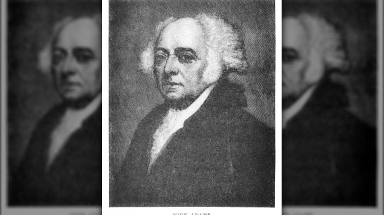 Portrait John Adams sitting side facing front