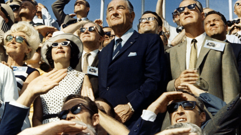 Spiro Agnew watching space launch