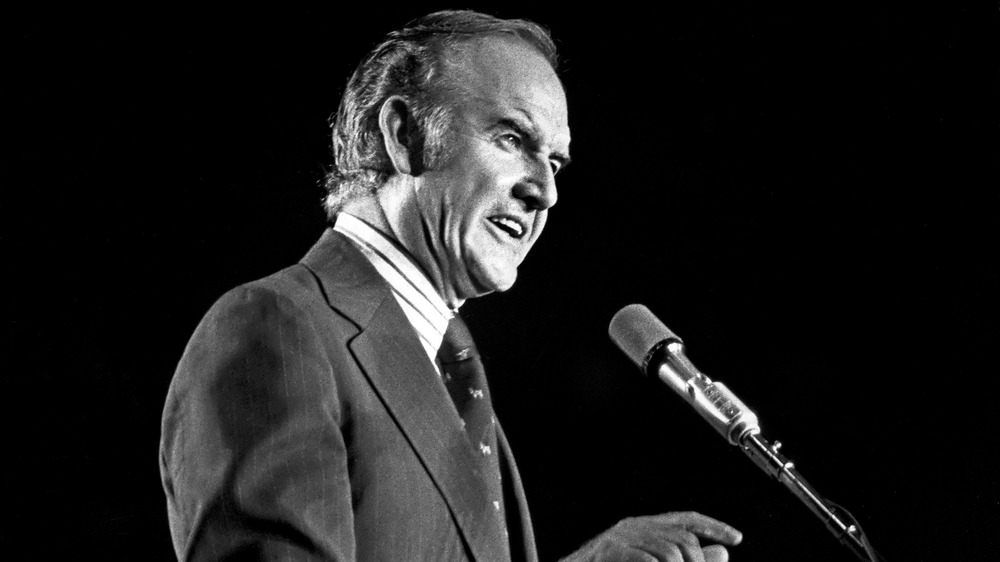 George McGovern addressing a crowd 