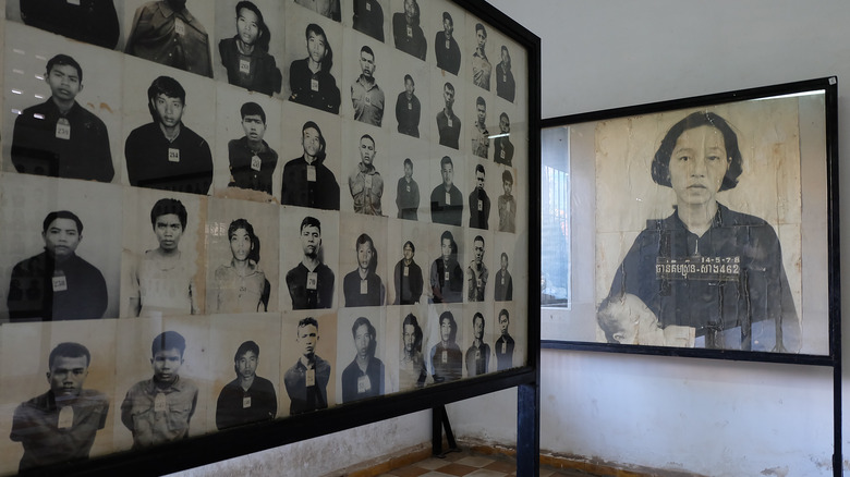 Pictures of prisoners in Tuol Sleng