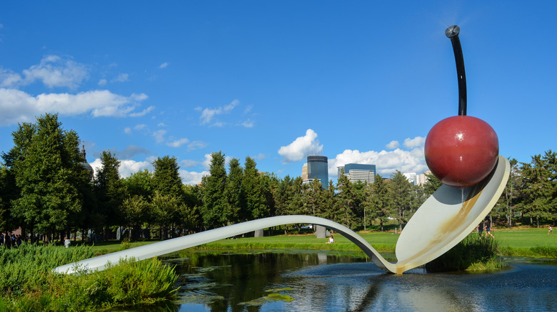 Claes Oldenburg sculpture spoon and cherry