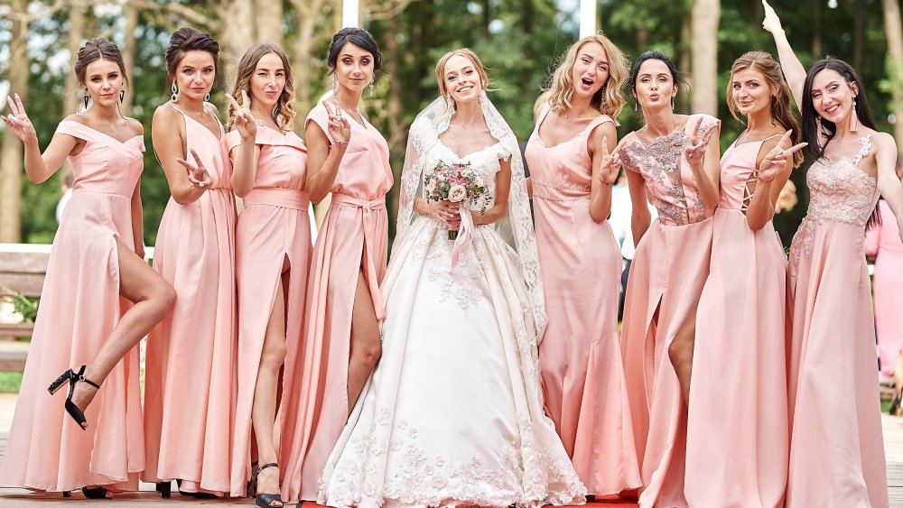 Bride and bridesmaids