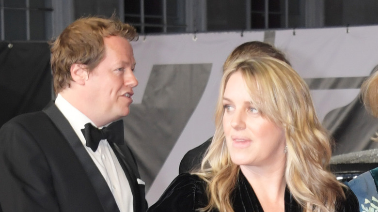 Tom Parker Bowles, Laura Lopes and Annabel Elliot at the World Premiere of "No Time To Die" 