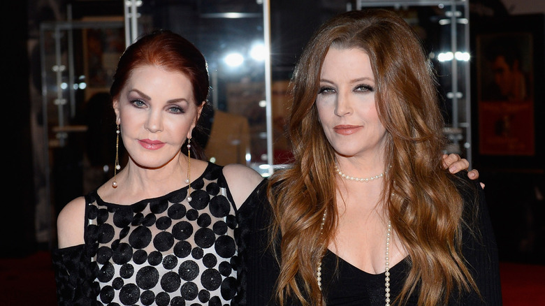 Priscilla and Lisa Marie Presley 