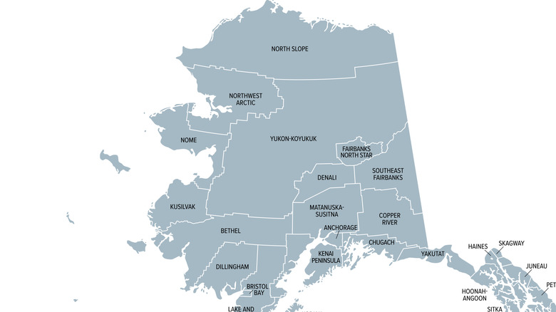 Alaska map of administrative areas