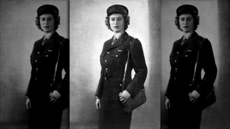 Queen Elizabeth in uniform during World War II