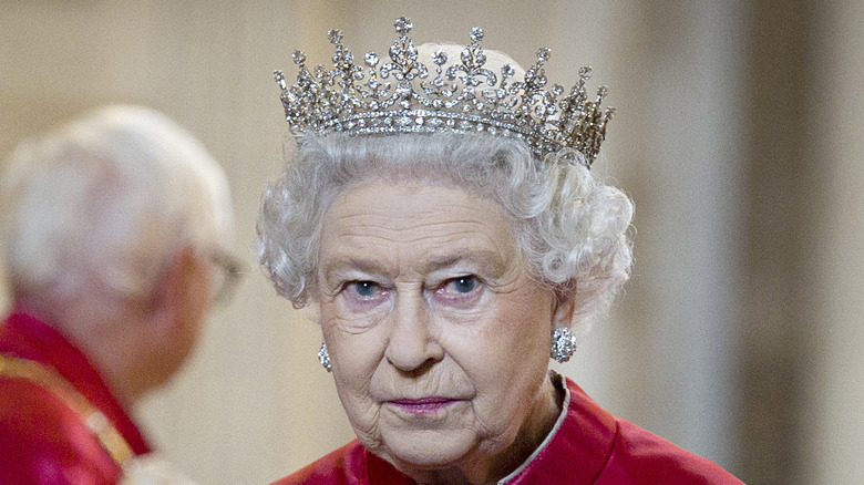 Queen Elizabeth II in ceremonial robes