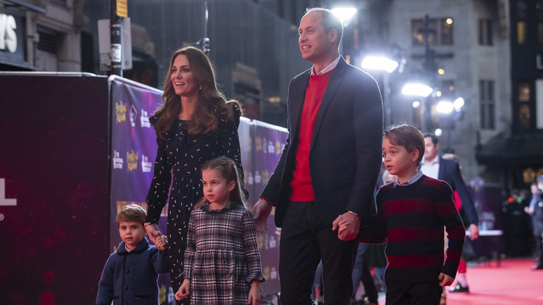 Prince William and his family walking