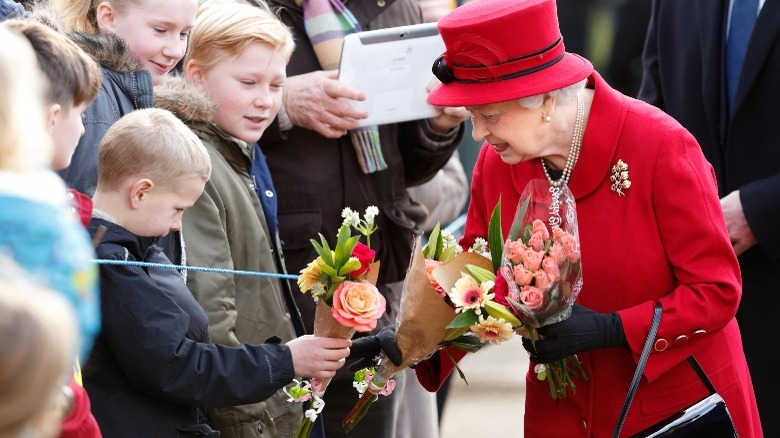Queen Elizabeth II walkabout flowers