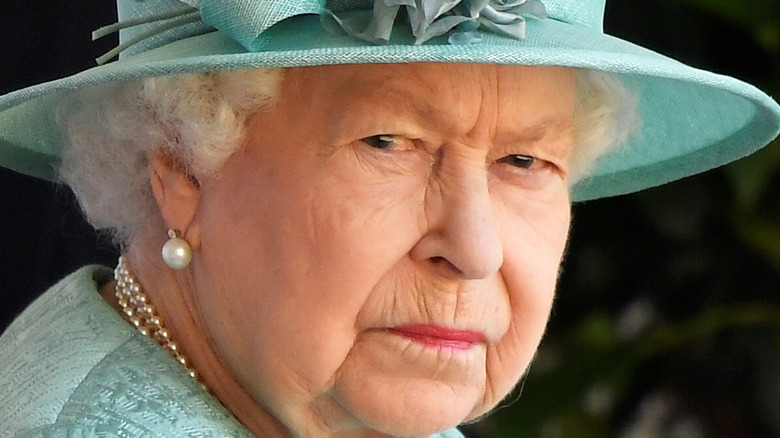 Queen Elizabeth II light blue