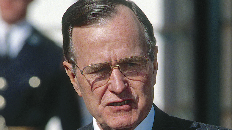 President Bush giving remarks