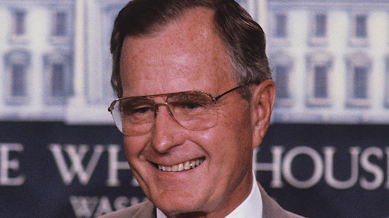 George HW Bush smiling