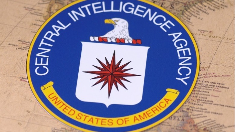 CIA logo over globe
