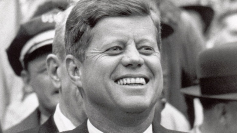John Kennedy laughing