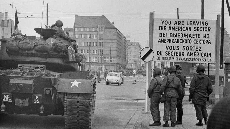 U.S. tank at Checkpoint Charlie 1960s