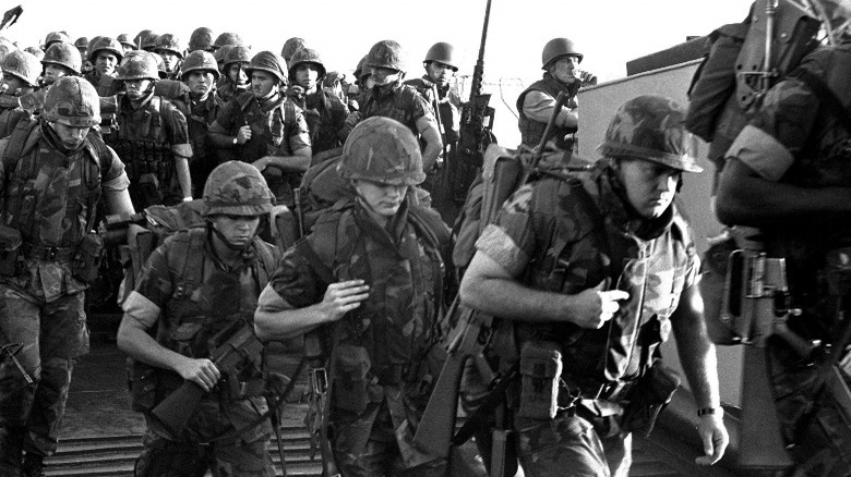 Marines landing on Beirut coast