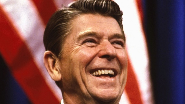 Ronald Reagan smiling