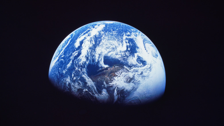 half of earth seen from space