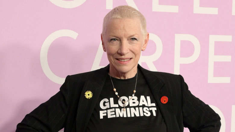 Annie Lennox smiling at event