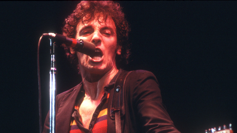 Bruce Springsteen onstage with guitar