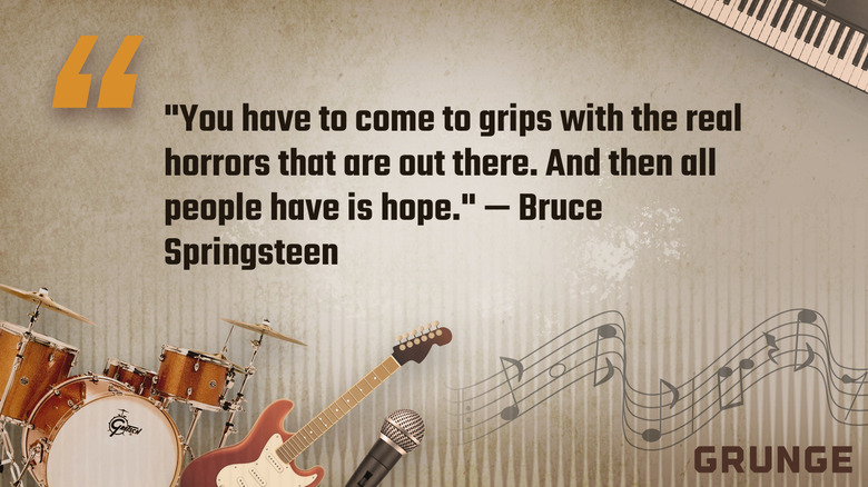 A customized image featuring a Bruce Springsteen quote.