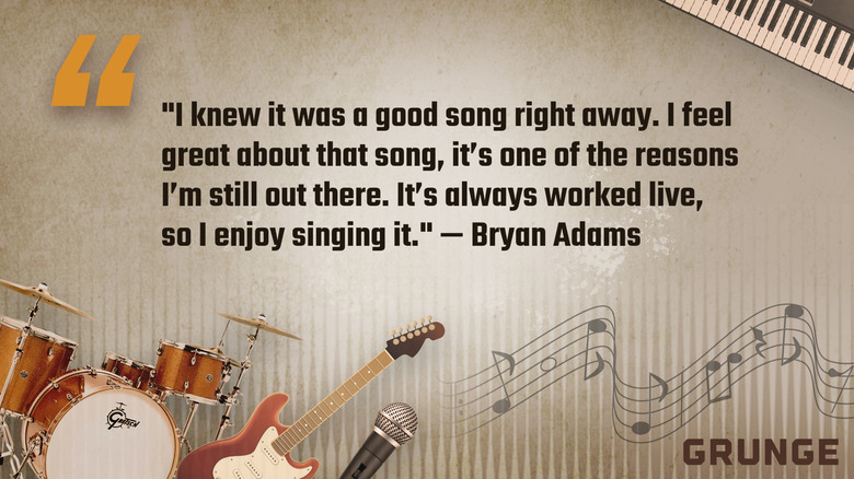 An image of Bryan Adams' quote