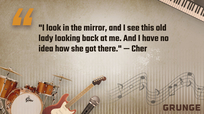 A customized image featuring a Cher quote.