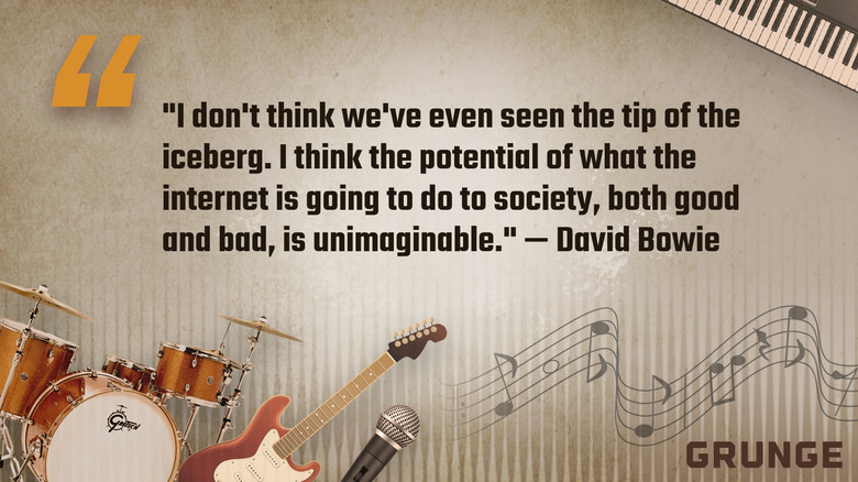 A customized image featuring a quote from David Bowie.