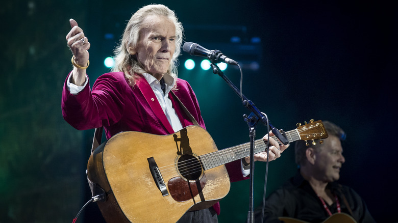 Gordon Lightfoot performing on stage